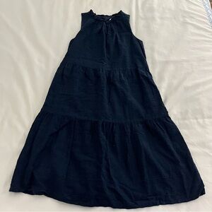 Loft Navy Eyelet Dress